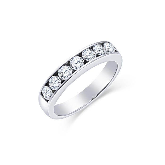 Anillo Oro Blanco con Diamantes para Mujer - Danza 2 | Mosso