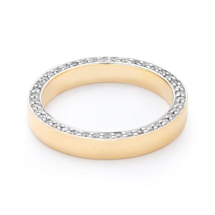 Yellow gold wedding rings with diamonds - Gioielli Top | Mosso