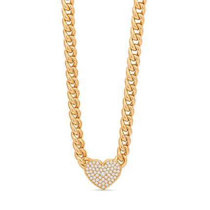 Collar Mosso Cuore Dorato