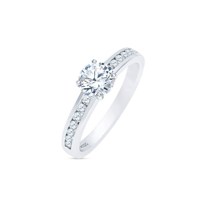 Anillo Compromiso para Mujer de Platino con Diamantes - Solitario 7 | Mosso