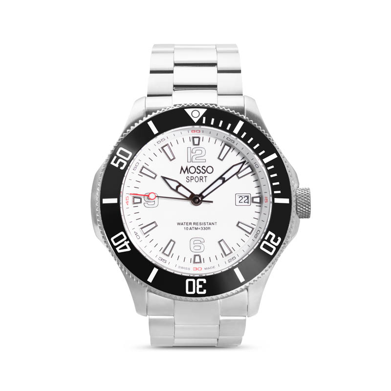 Reloj Blanco Deportivo para Hombre Resistente al Agua - Sport