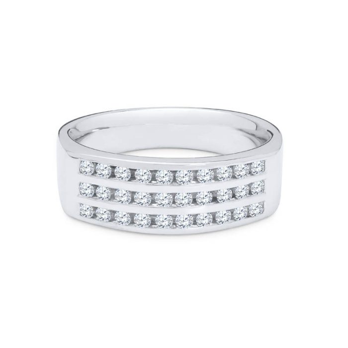 Anillo de Oro Blanco con Diamantes - Bausi Sport | Mosso
