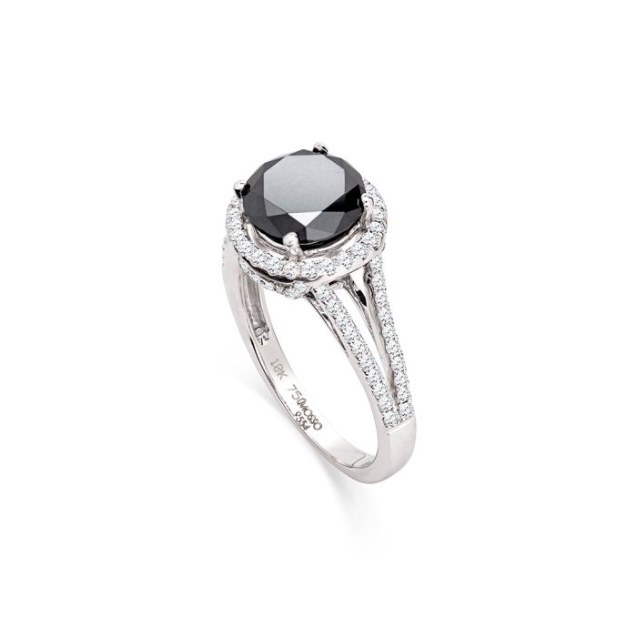 Anillo con diamante negro Nero Lucido | Mosso