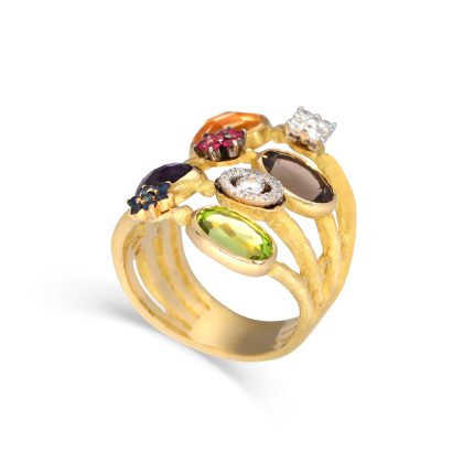 Anillo Etruscan de Mujer - Albero Colorato Mosso