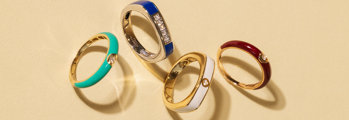 Colección Essenze Vivaci: Anillos esmaltados de colores | Mosso