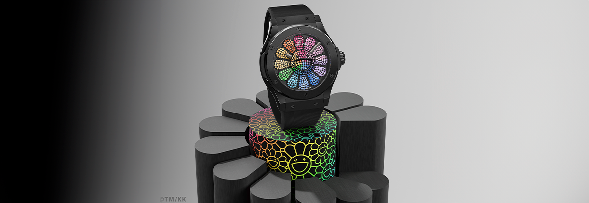 Classic Fusion Takashi Murakami Black Ceramic Rainbow de Hublot | Mosso